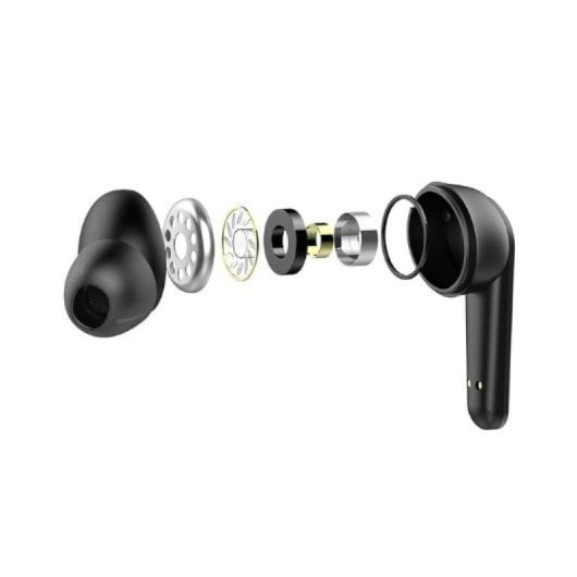 Casque sans fil Bluetooth 5.3 Savio avec autonomie de 8 heures et charge rapide, noir