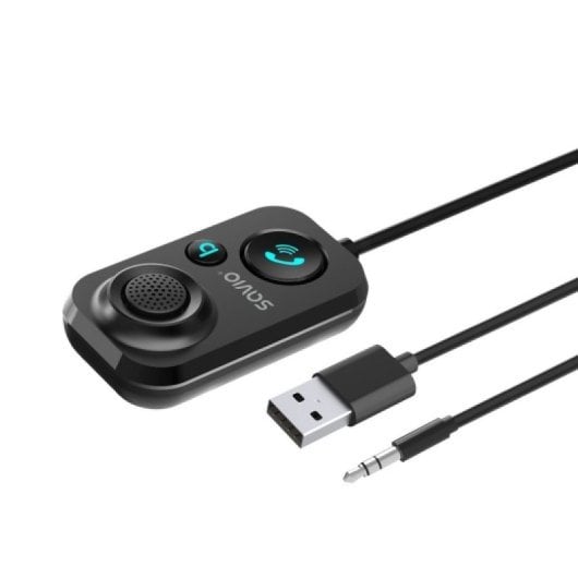 Transmisor Bluetooth Savio TR-13 5.1 Manos Libres 3.5mm USB Google Assistant Siri Negro