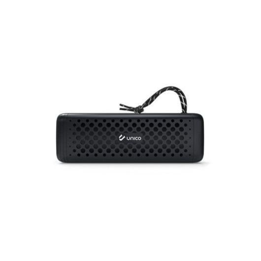 UNICO Tragbarer Bluetooth-Lautsprecher, 10 W, kabellos, MicroSD, LED-Gurt, Schwarz