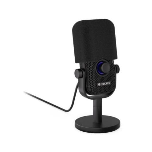 Micrófono Endorfy Solum Voice S USB C mesa cardioide con filtro antipop y jack 3.5 mm