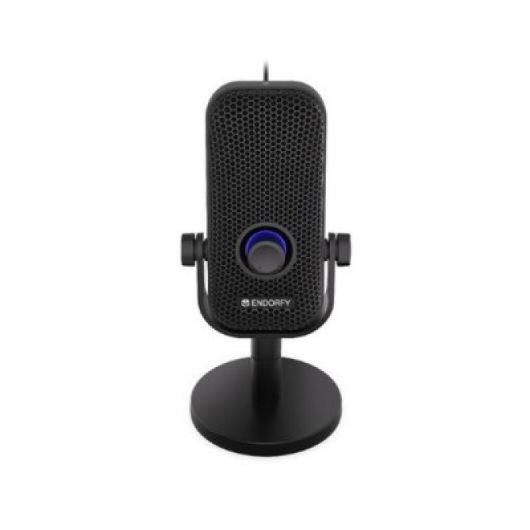 Micrófono Endorfy Solum Voice S USB C mesa cardioide con filtro antipop y jack 3.5 mm