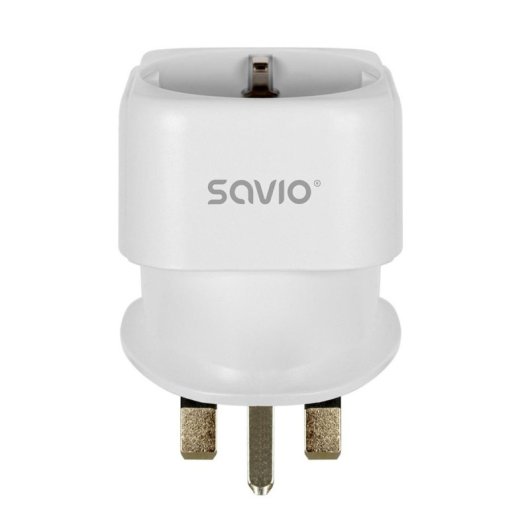 Adattatore Viaggio Savio AP-04 Compatibile Tipo C/E/F a UK 3250W 100-250V Bianco