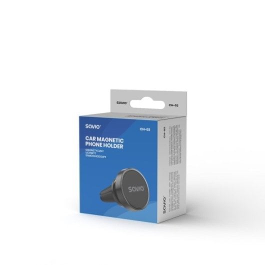 Soporte magnético Savio CH-02 aluminio giro 360º negro 37g