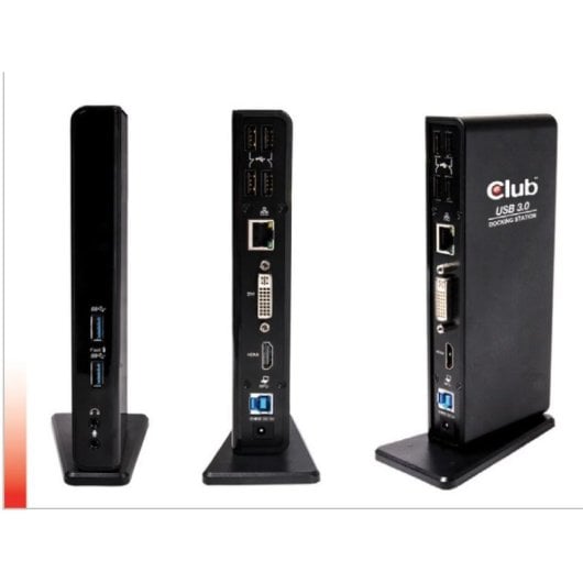 Docking Station Club 3D USB 3.2 Gen1 Type A 1x HDMI 1x DVI-I 6x USB-A RJ45 Audio 3.5 mm Negro