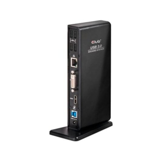Docking Station Club 3D USB 3.2 Gen1 Type A 1x HDMI 1x DVI-I 6x USB-A RJ45 Audio 3.5 mm Negro