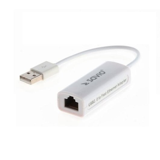 Savio CL-24 Adaptador USB 2.0 para Ethernet RJ45 10/100Mbps Branco