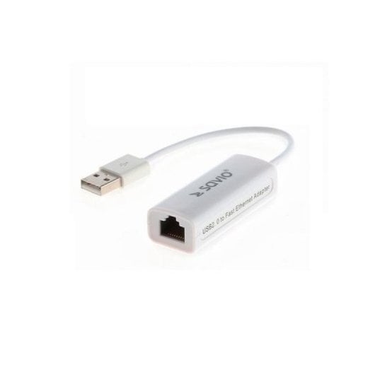 Savio CL-24 Adaptador USB 2.0 para Ethernet RJ45 10/100Mbps Branco