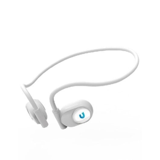 Auriculares desportivos sem fios Bluetooth Unico com faixa de pescoço tipo C, brancos