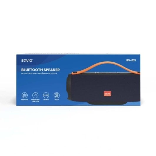 Colunas portáteis Bluetooth Savio 10W com rádio FM, chamadas mãos-livres e SD
