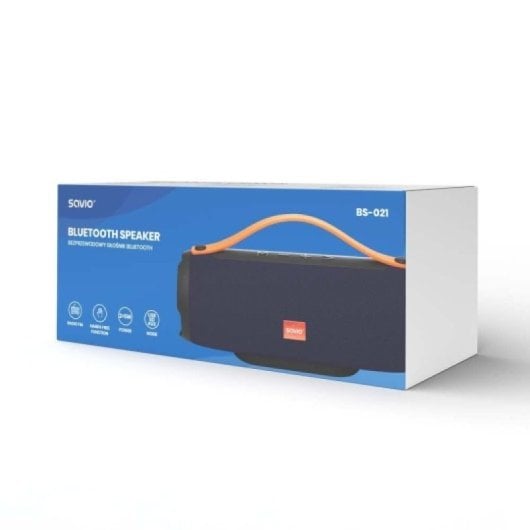 Colunas portáteis Bluetooth Savio 10W com rádio FM, chamadas mãos-livres e SD