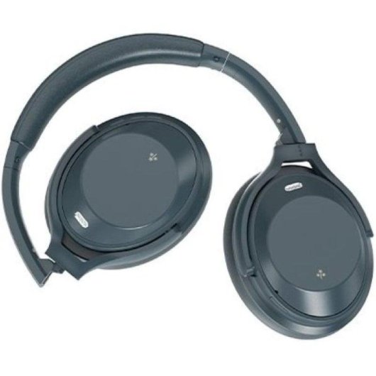Auriculares Hune Eco Fauna Bluetooth 5.3 com Cancelamento de Ruído Híbrido, 50h, IPX4, Dobráveis Cinza