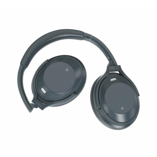 Auriculares Hune Eco Fauna Bluetooth 5.3 com Cancelamento de Ruído Híbrido, 50h, IPX4, Dobráveis Cinza