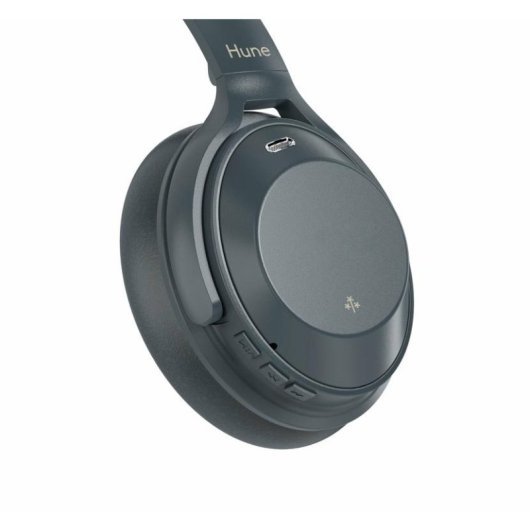 Auriculares Hune Eco Fauna Bluetooth 5.3 com Cancelamento de Ruído Híbrido, 50h, IPX4, Dobráveis Cinza