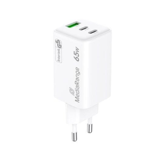 Chargeur MediaRange MRMA116-2 65 W Blanc 2 x USB-C 1 x USB-A Charge rapide