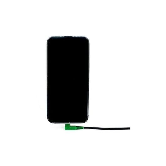 Cable Hune ECO USB-C a Lightning 1.2m Verde Bosque 3A 90° Malla Reciclada