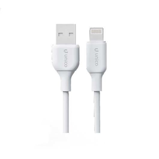 Câble Lightning UNICO CB1430 3,4 A 2 m USB-A PVC Blanc Apple OD 3,5 mm