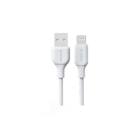 Câble Lightning UNICO CB1430 3,4 A 2 m USB-A PVC Blanc Apple OD 3,5 mm