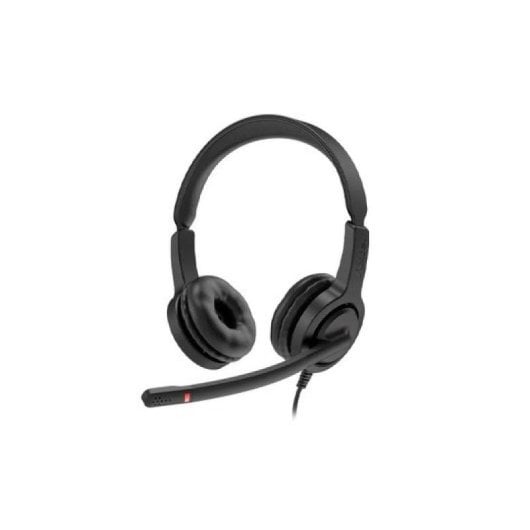 Auscultadores Axtel com USB-C e cabo de 3,5 mm, cancelamento de ruído e microfone profissional