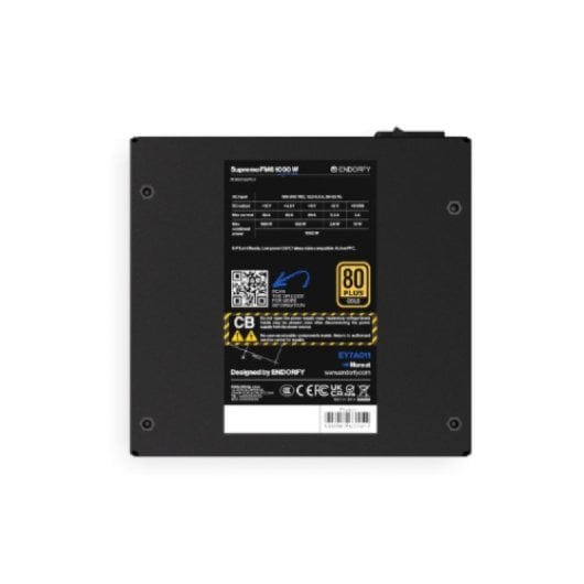 Fuente de Alimentación ENDORFY 1000W 80 Plus Gold Supremo FM6 Full Modular Ventilador 120mm
