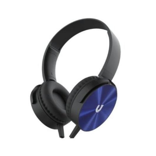 Casque Unico Plus avec câble jack 3,5 mm et microphone, bandeau bleu