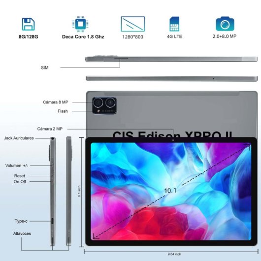 Withtech CIS Edison XPRO II 10,1" 8/128GB 4G+WiFi