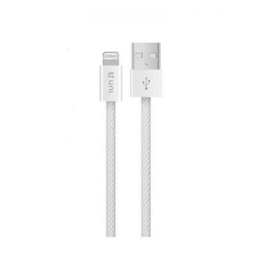 Cable Lightning UNICO CB1428 1m USB-A PVC 3.4A Blanco Apple Compatible