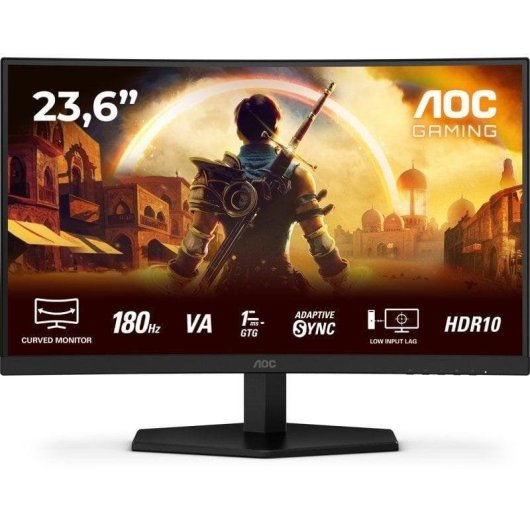 Monitor AOC C24G42E 23,6" FullHD 180Hz VA Curved HDR10 AdaptiveSync Lautsprecher 1ms