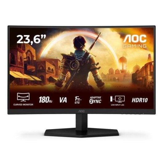Monitor AOC C24G42E 23,6" FullHD 180Hz VA Curved HDR10 AdaptiveSync Lautsprecher 1ms