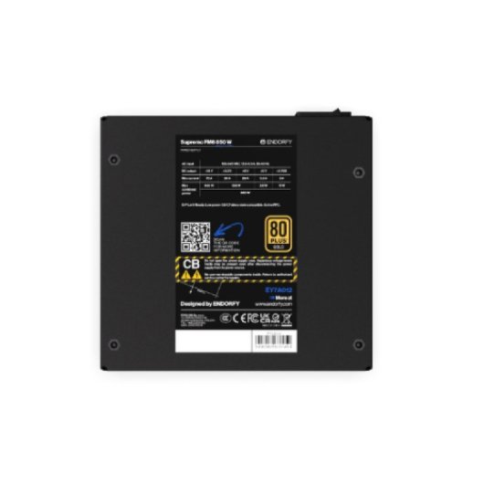 Endorfy 850 W 80 Plus Gold Supremo FM6 Vollmodulares Netzteil mit 120-mm-Lüfter, Schwarz