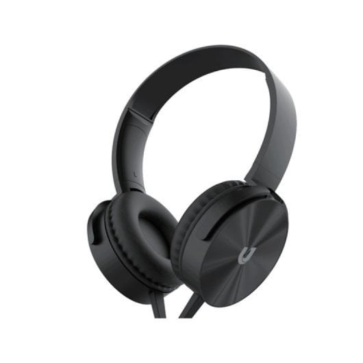 Casque Unico Plus avec câble jack 3,5 mm et microphone serre-tête 110 dB, noir