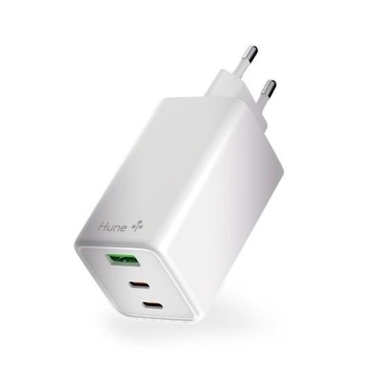 Carregador Hune Eco 100W 2 USB-C USB-A GaN Branco Neve