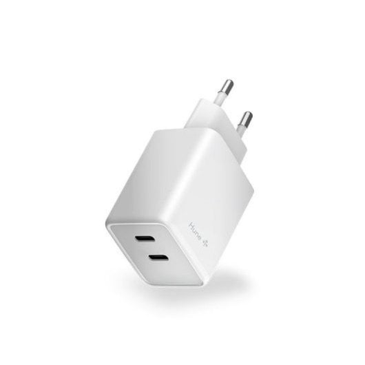 Hune Eco Cargador 45 W 2 Puertos USB-C GaN Blanco Nieve