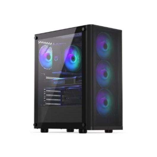 Torre Gaming ENDORFY Ventum 200 ARGB 4x120mm Cristal Templado ATX/Midi-Tower Negro