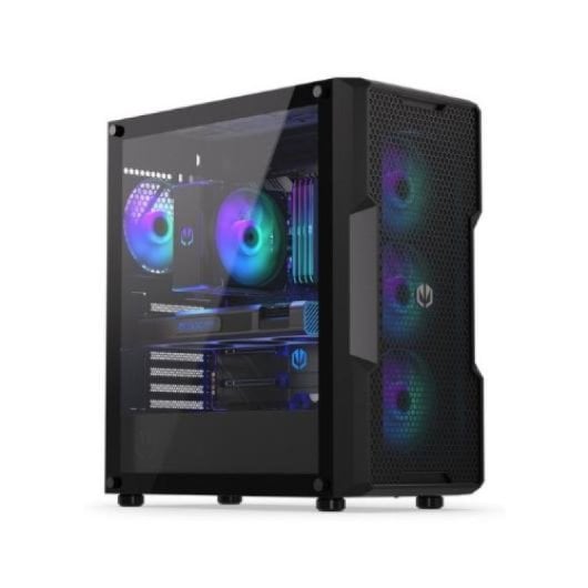 Torre ENDORFY Regnum 400 ARGB 4x120mm GPU 370mm Cristal Templado ATX Negro