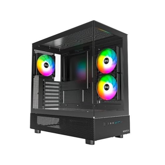 Torre ATX Montech XR (B) Negro ARGB 3x120mm Ventana Lateral VGA 420mm