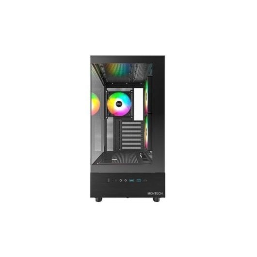 Torre ATX Montech XR (B) Negro ARGB 3x120mm Ventana Lateral VGA 420mm