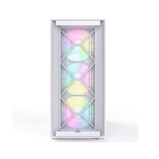 Torre ATX Montech Air 1000 Premium Bianco 4 ventole ARGB Finestra laterale VGA 340mm
