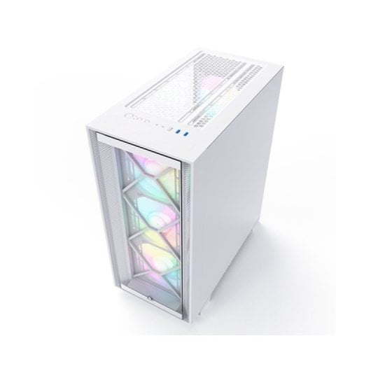 Torre ATX Montech Air 1000 Premium Bianco 4 ventole ARGB Finestra laterale VGA 340mm