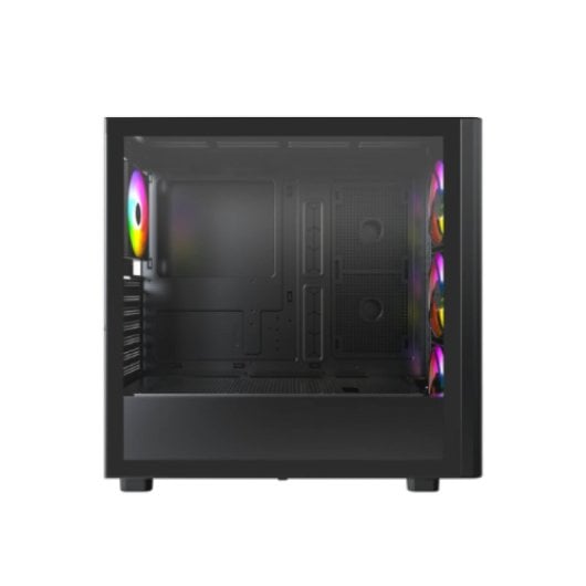 Torre ATX Montech XR WOOD (B) Negro Midi-Tower 4x120mm RGB Ventana Lateral