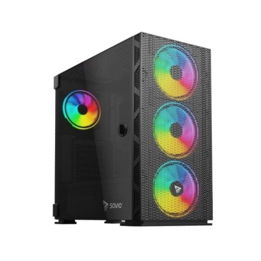 Savio Raptor X1 ARGB Tower 4 ventilateurs Verre trempé Commande vocale USB 3.0