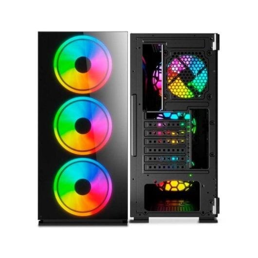 Torre ATX Savio Prime X1 ARGB 4 Ventiladores Vidrio Templado Negra