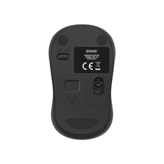 Mouse wireless Savio 1000 DPI Bluetooth USB compatto nero con ricevitore incluso