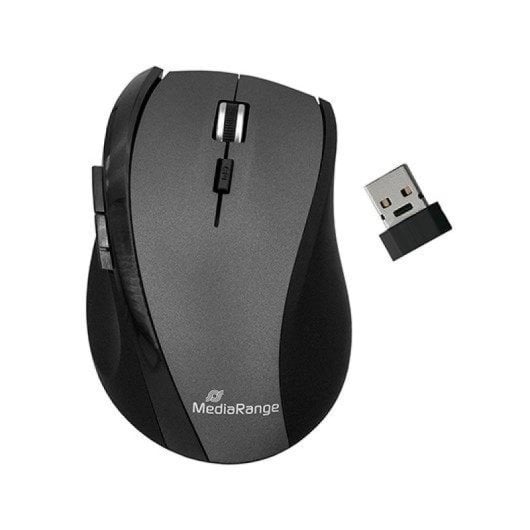 Souris sans fil MediaRange 1600 DPI USB/Bluetooth 5 boutons ergonomique