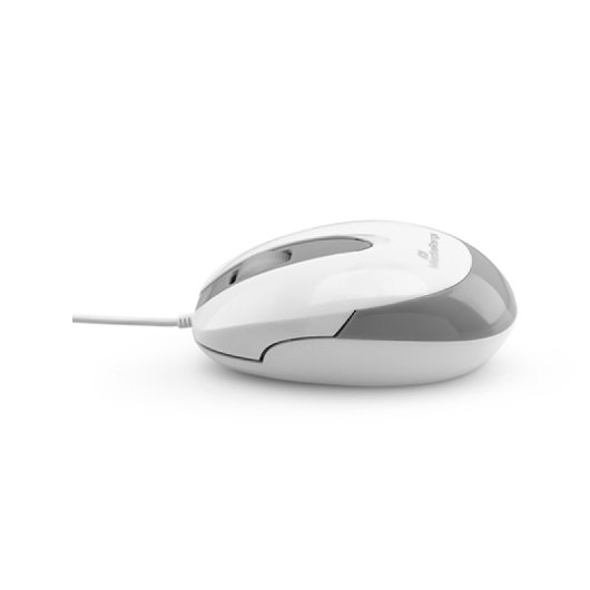 Ratón MediaRange con cable 1000 DPI ergonomía mano derecha gris/blanco 1.5 m