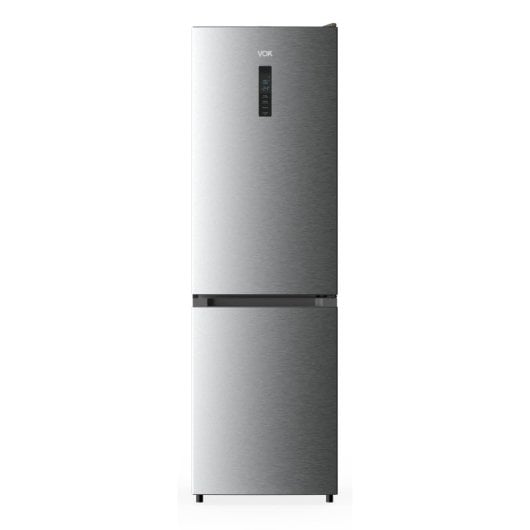 Frigorífico Combi VOK de 335 L en Inox 195,3 cm, Total No-Frost Sistema Multi Airflow Display en Puerta Puerta Reversibl