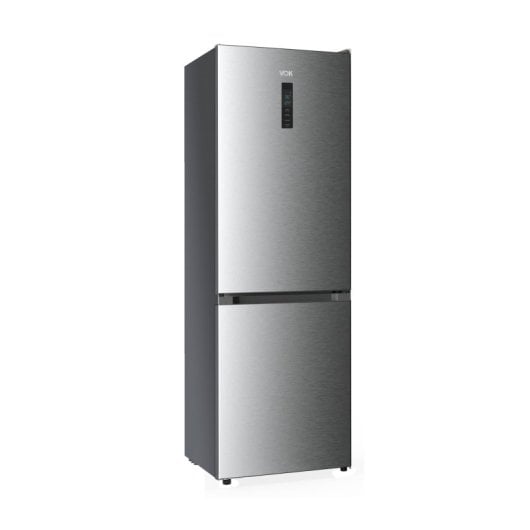 Frigorífico Combi VOK de 335 L en Inox 195,3 cm, Total No-Frost Sistema Multi Airflow Display en Puerta Puerta Reversibl