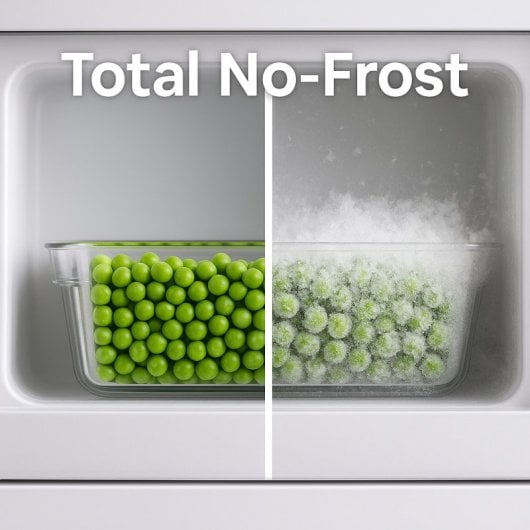 Frigorífico Combi VOK de 335 L en Inox 195,3 cm, Total No-Frost Sistema Multi Airflow Display en Puerta Puerta Reversibl