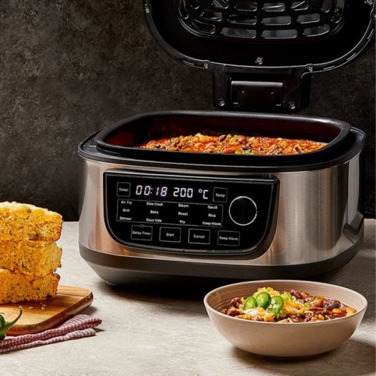 Freidora de aire PowerXL Grill Air Fry 5,67L 1500W con 12 funciones y grill profesional