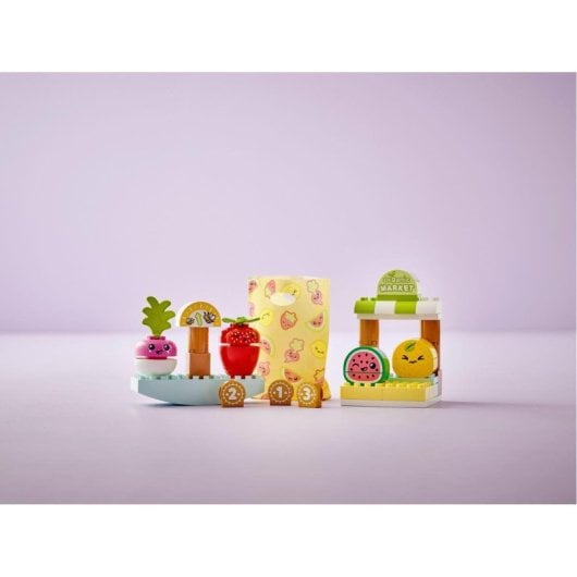 Lego DUPLO 10983 Organic Market, ensemble de jouets avec 40 pièces éducatives et empilables