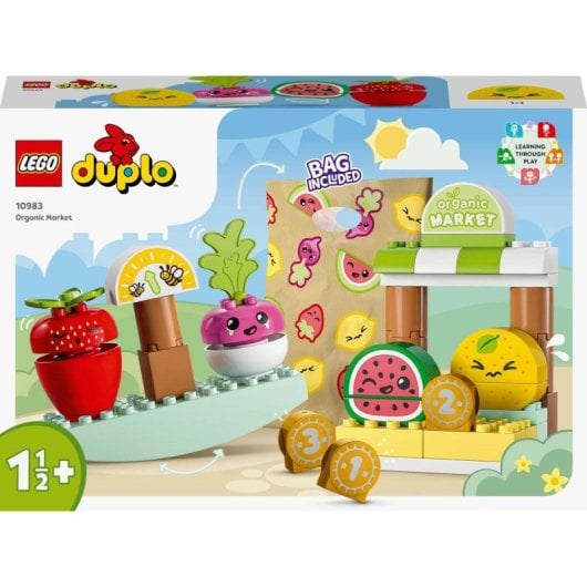 Lego DUPLO 10983 Organic Market, ensemble de jouets avec 40 pièces éducatives et empilables